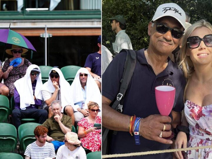 Caldo record a Wimbledon, fan si attrezzano con ombrelloni e vino per sfuggire al sole cocente