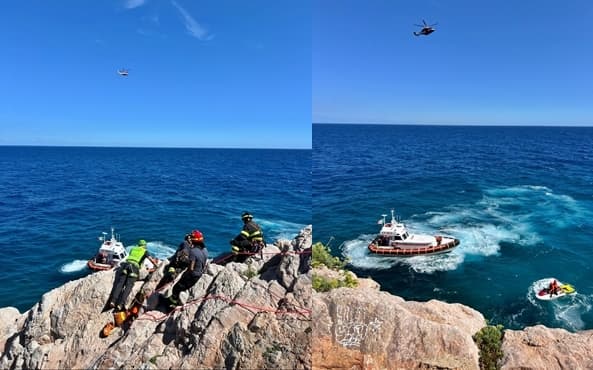 Si ferisce tuffandosi a Capo Noli, intervento dei soccorsi
