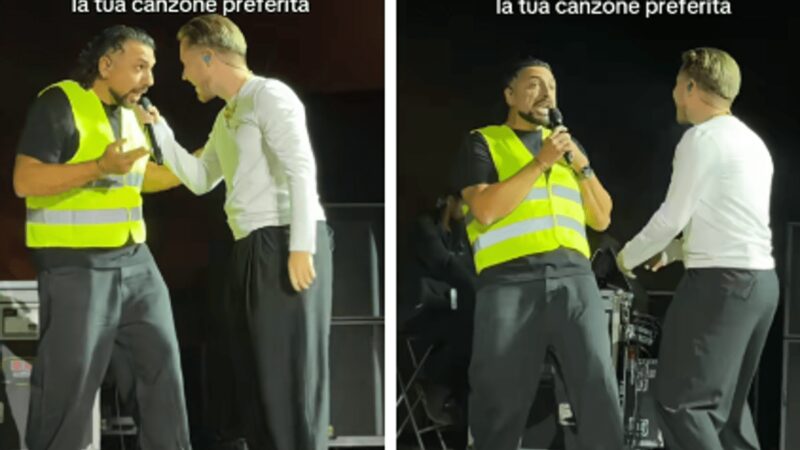 Alfa all’Arena di Verona, il duetto con lo steward diventa virale: “Ma la sai?” – Il video