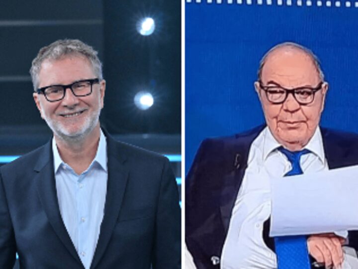 Fazio a ‘Tale e Quale Show’, Conti gli chiede di imitare Vespa e lui: “Vuoi che cada dalle scale?”
