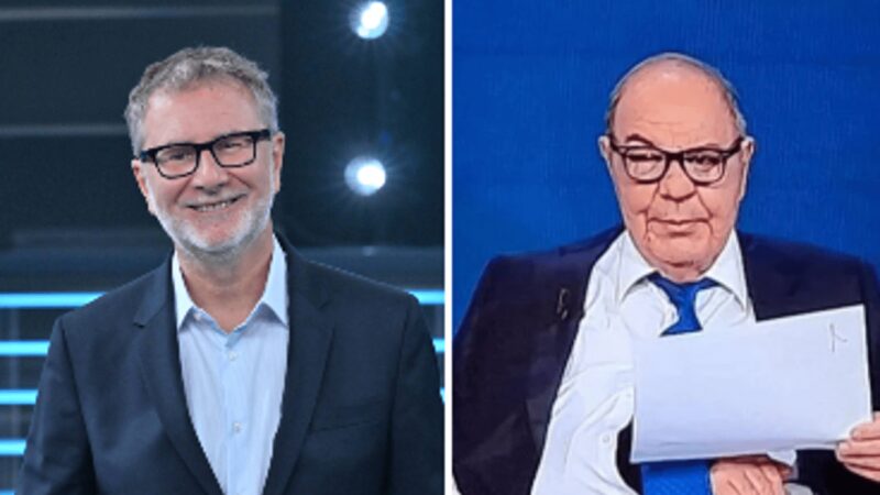 Fazio a ‘Tale e Quale Show’, Conti gli chiede di imitare Vespa e lui: “Vuoi che cada dalle scale?”