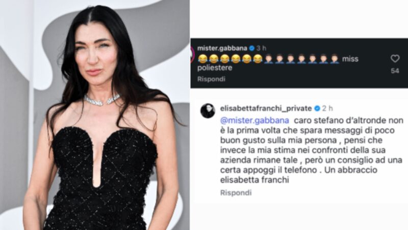 Stefano Gabbana stronca Elisabetta Franchi, il botta e risposta social dopo il red carpet a Venezia