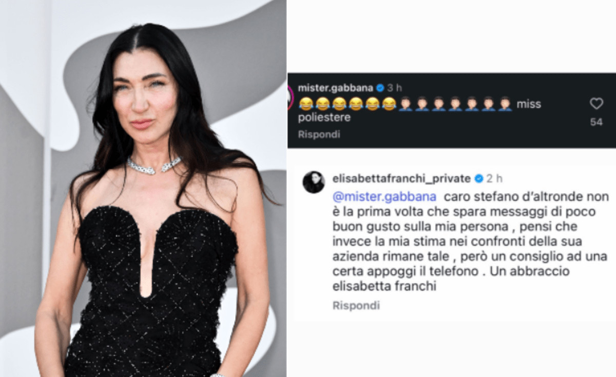 Stefano Gabbana stronca Elisabetta Franchi, il botta e risposta social dopo il red carpet a Venezia