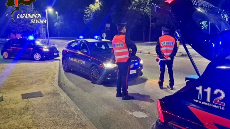 Attività dei carabinieri del Comando Provinciale di Savona