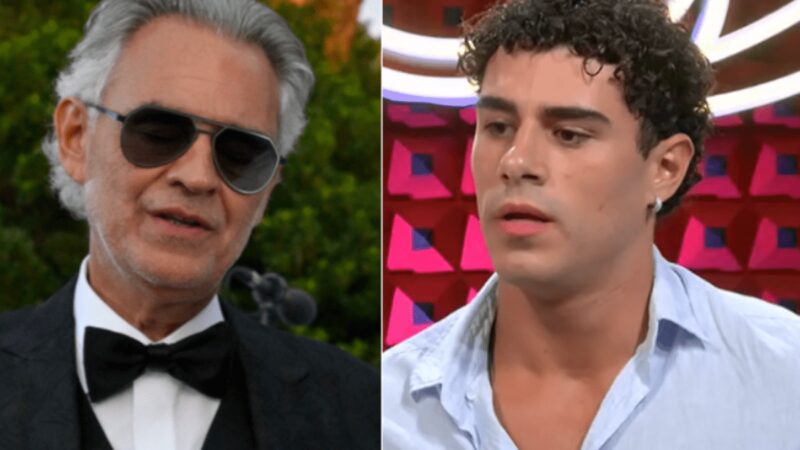 Gf Vip, Andrea Bocelli sulla battuta di Roncaccia: “Mi ha fatto sorridere”