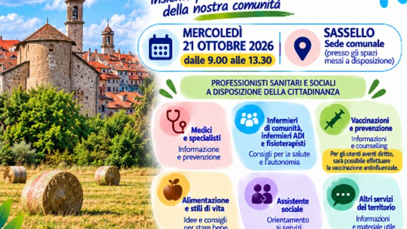 Bormida, Sassello e Savona tre appuntamenti sulla salute