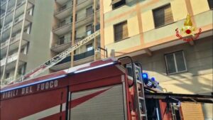 Incendio a Savona in via Torino 1e